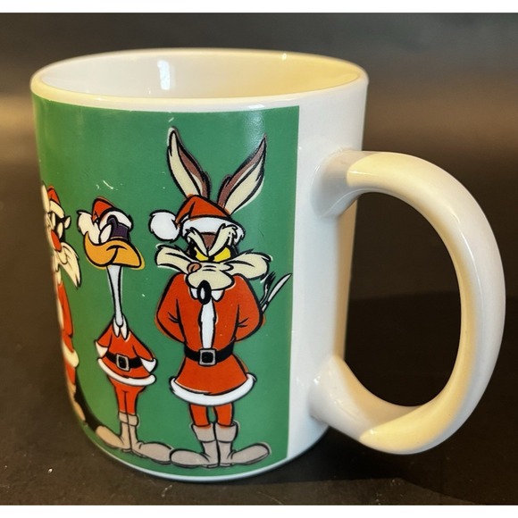 Looney Tunes Mug | Merry Wittle Christmas | VTG '95 | Bonus: Wylie Coyote Plush - Picture 11 of 12